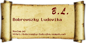 Bobrovszky Ludovika névjegykártya